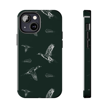 The Flyway Study flying ducks waterfowl pattern design for Phone Case by Kempain-iPhone 13 Mini-