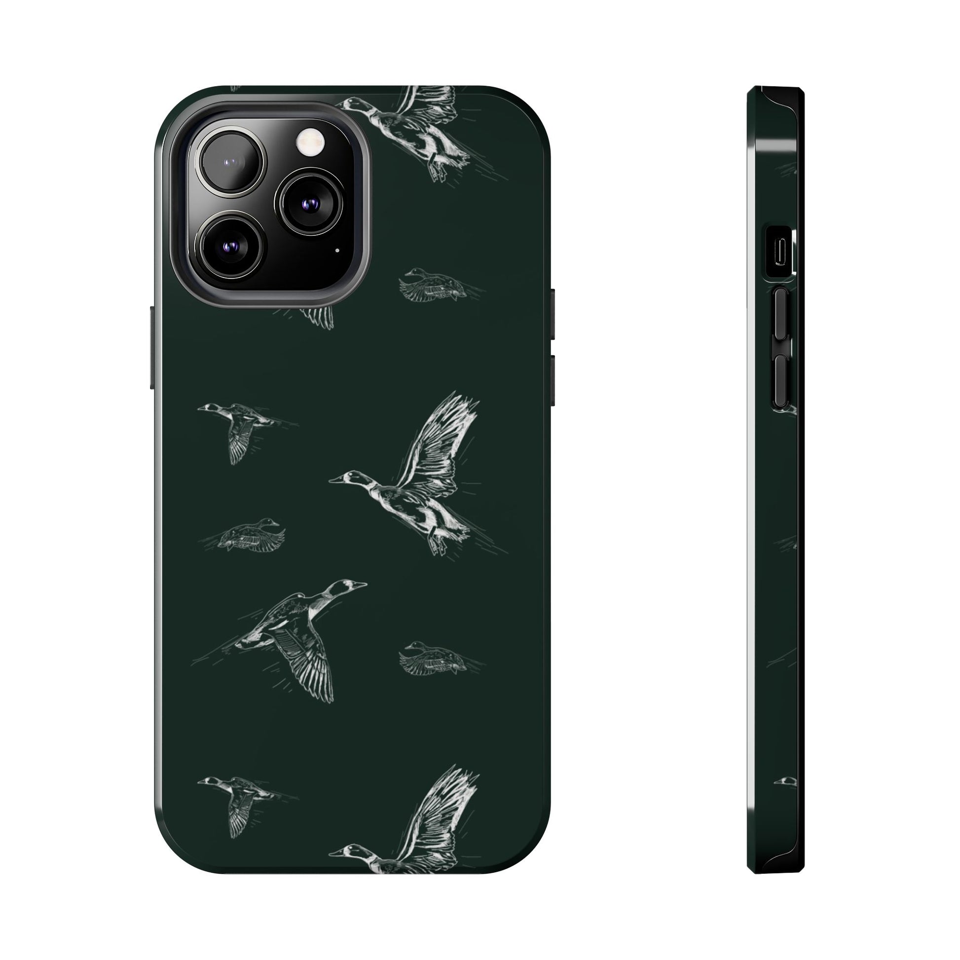 The Flyway Study flying ducks waterfowl pattern design for Phone Case by Kempain-iPhone 13 Pro Max-