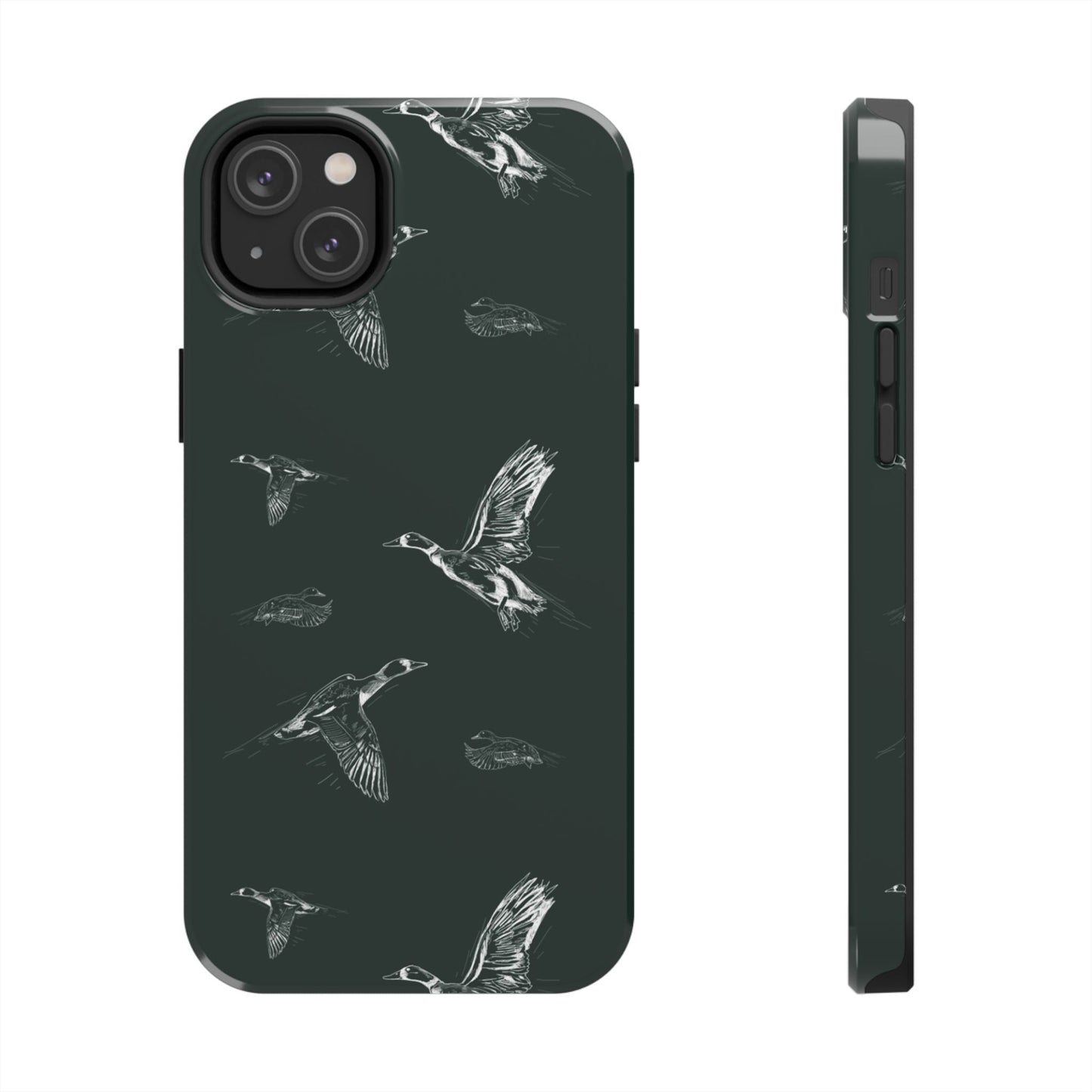 The Flyway Study flying ducks waterfowl pattern design for Phone Case by Kempain-iPhone 14 Plus-