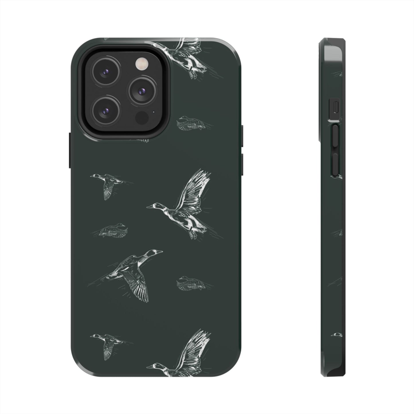 The Flyway Study flying ducks waterfowl pattern design for Phone Case by Kempain-iPhone 14 Pro Max-