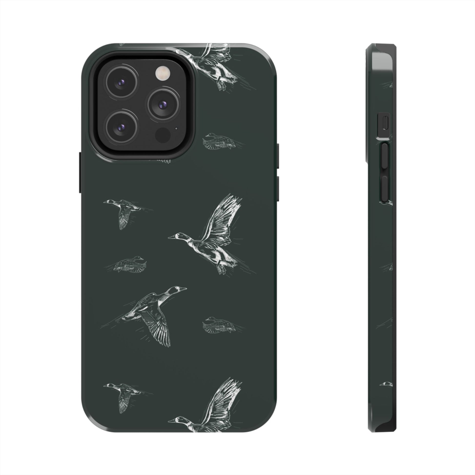 The Flyway Study flying ducks waterfowl pattern design for Phone Case by Kempain-iPhone 14 Pro Max-