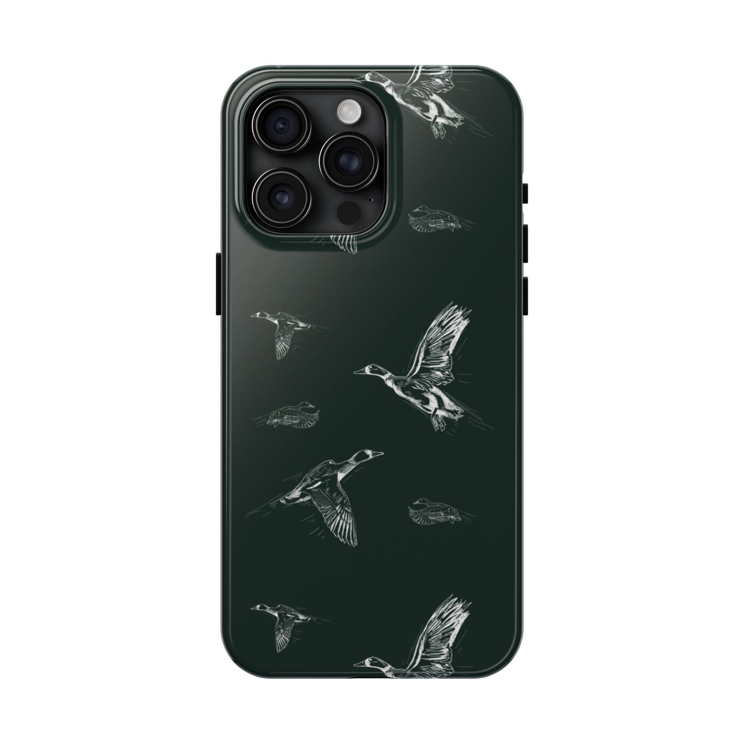 The Flyway Study flying ducks waterfowl pattern design for Phone Case by Kempain-iPhone 15 Pro Max-