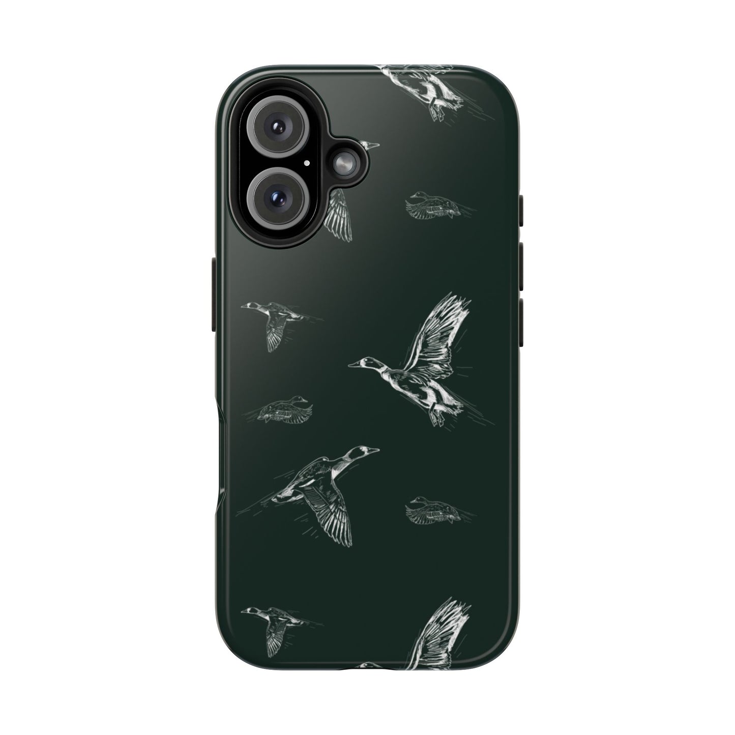 The Flyway Study flying ducks waterfowl pattern design for Phone Case by Kempain-iPhone 16-