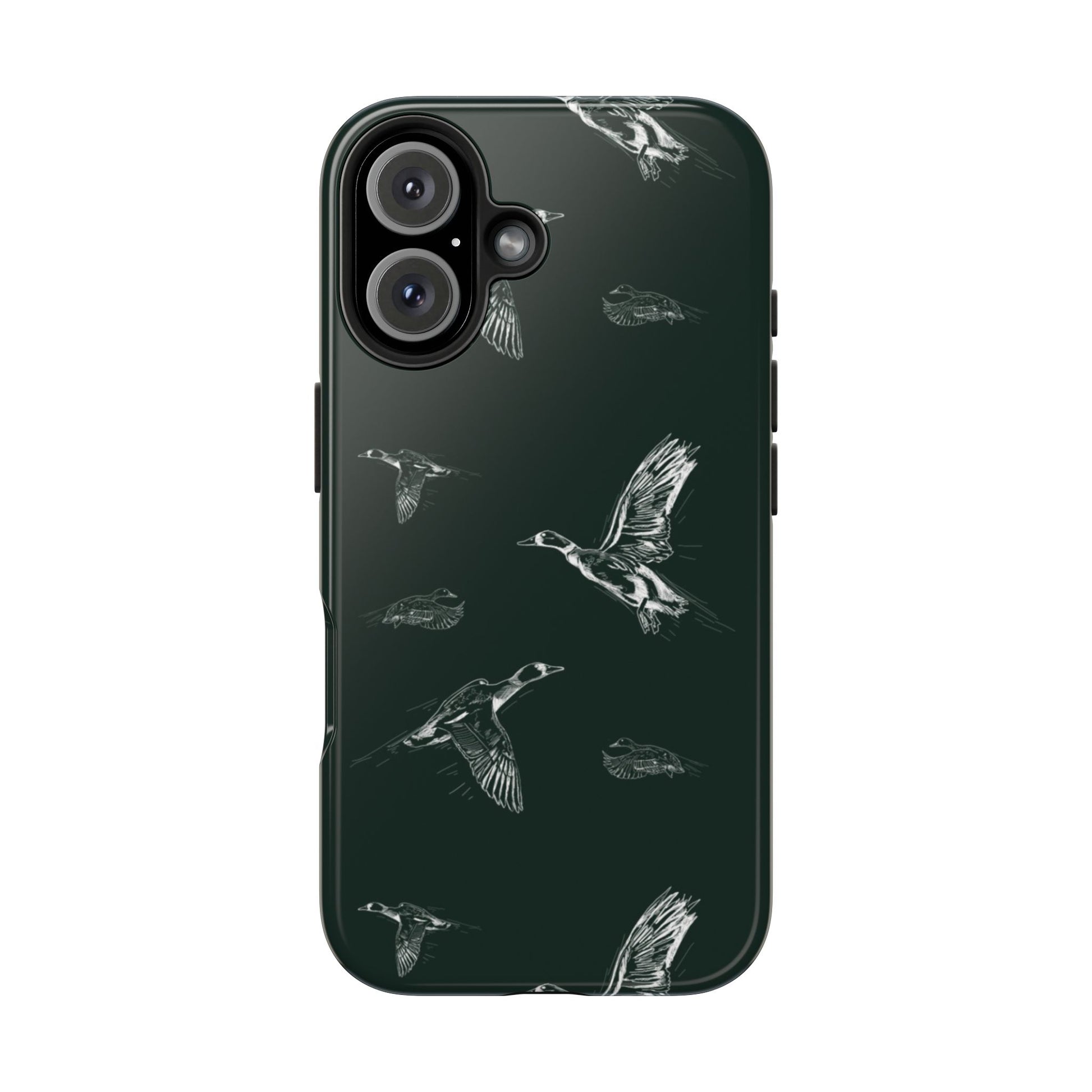 The Flyway Study flying ducks waterfowl pattern design for Phone Case by Kempain-iPhone 16-