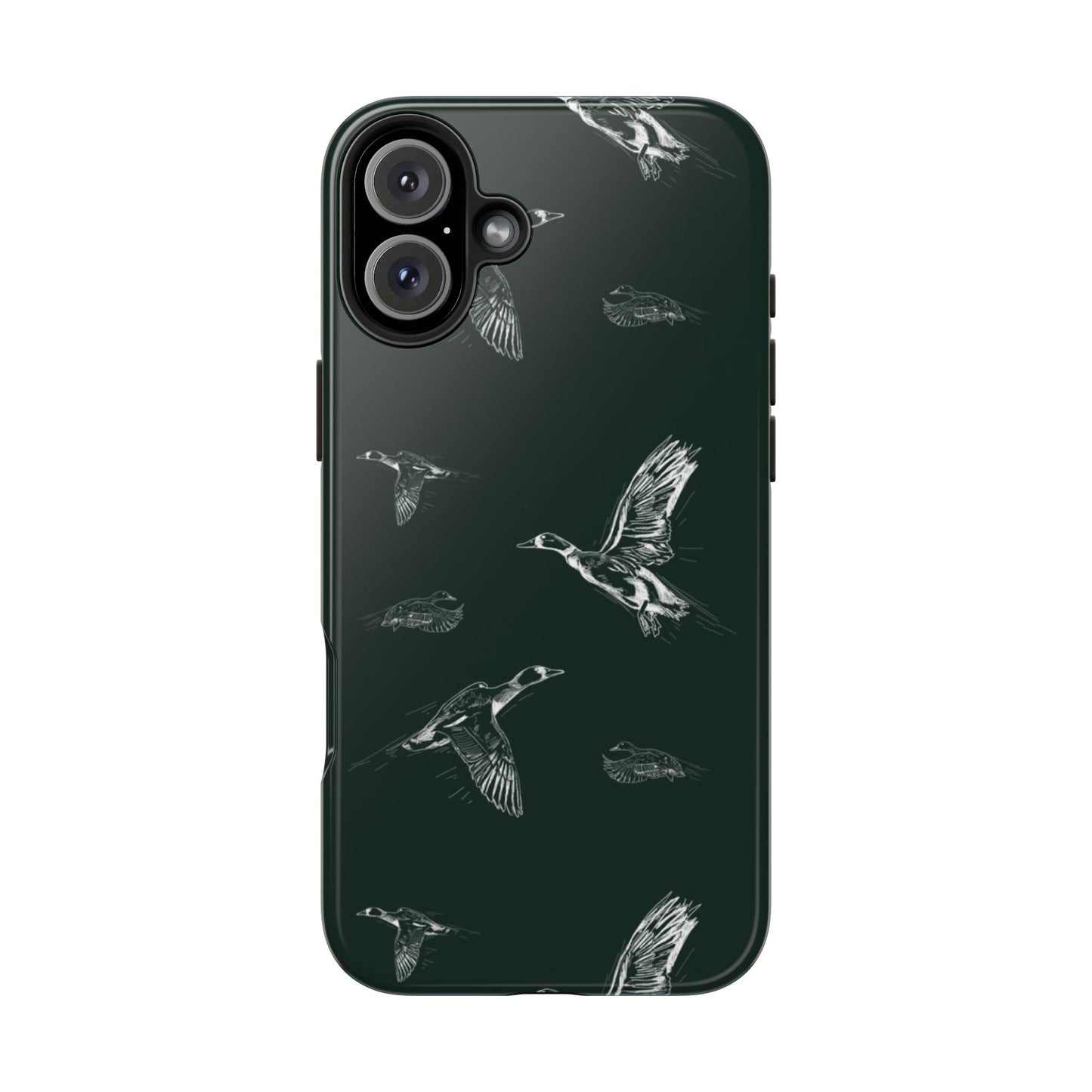 The Flyway Study flying ducks waterfowl pattern design for Phone Case by Kempain-iPhone 16 Plus-