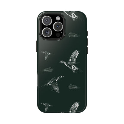 The Flyway Study flying ducks waterfowl pattern design for Phone Case by Kempain-iPhone 16 Pro Max-