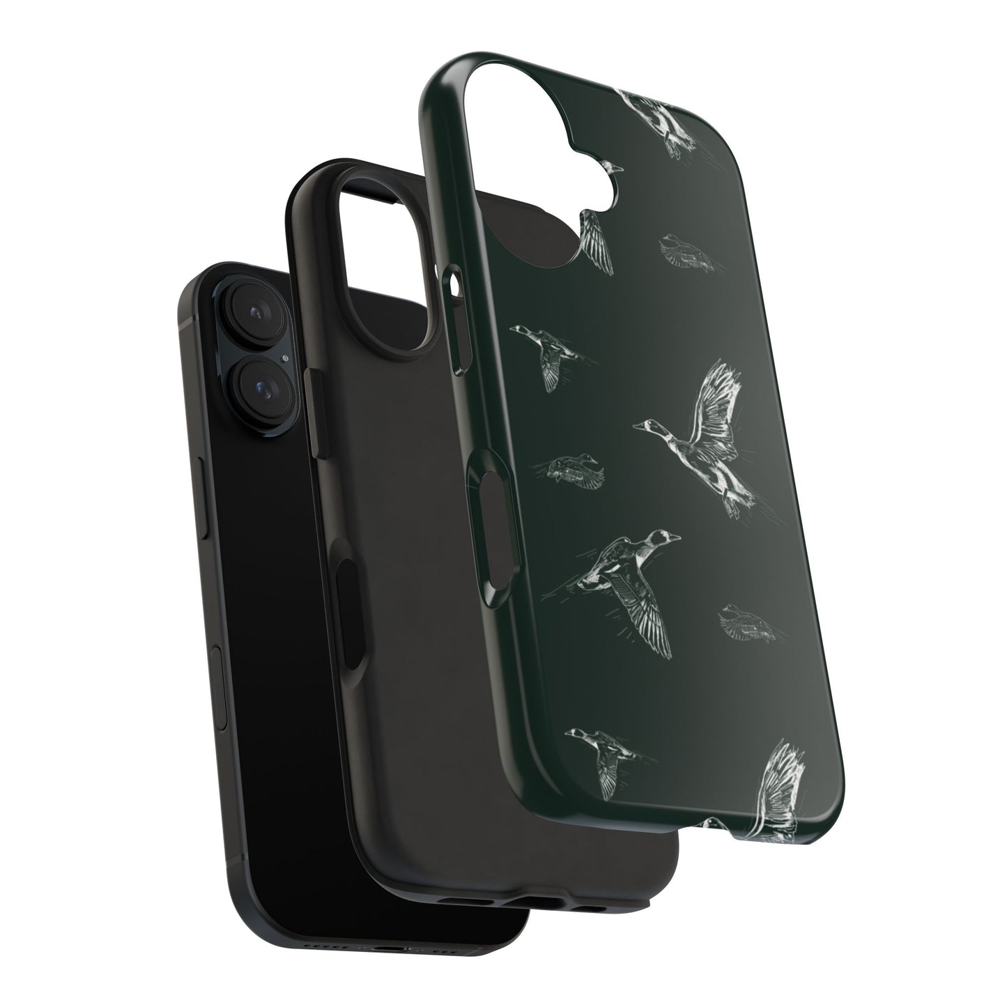 The Flyway Study flying ducks waterfowl pattern design for Phone Case by Kempain-