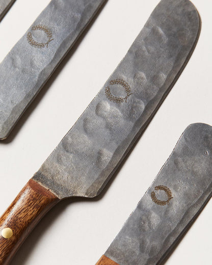 The Hand-Forged Cheese Knife Set | Stainless Steel & Hardwood by Farmhouse Pottery