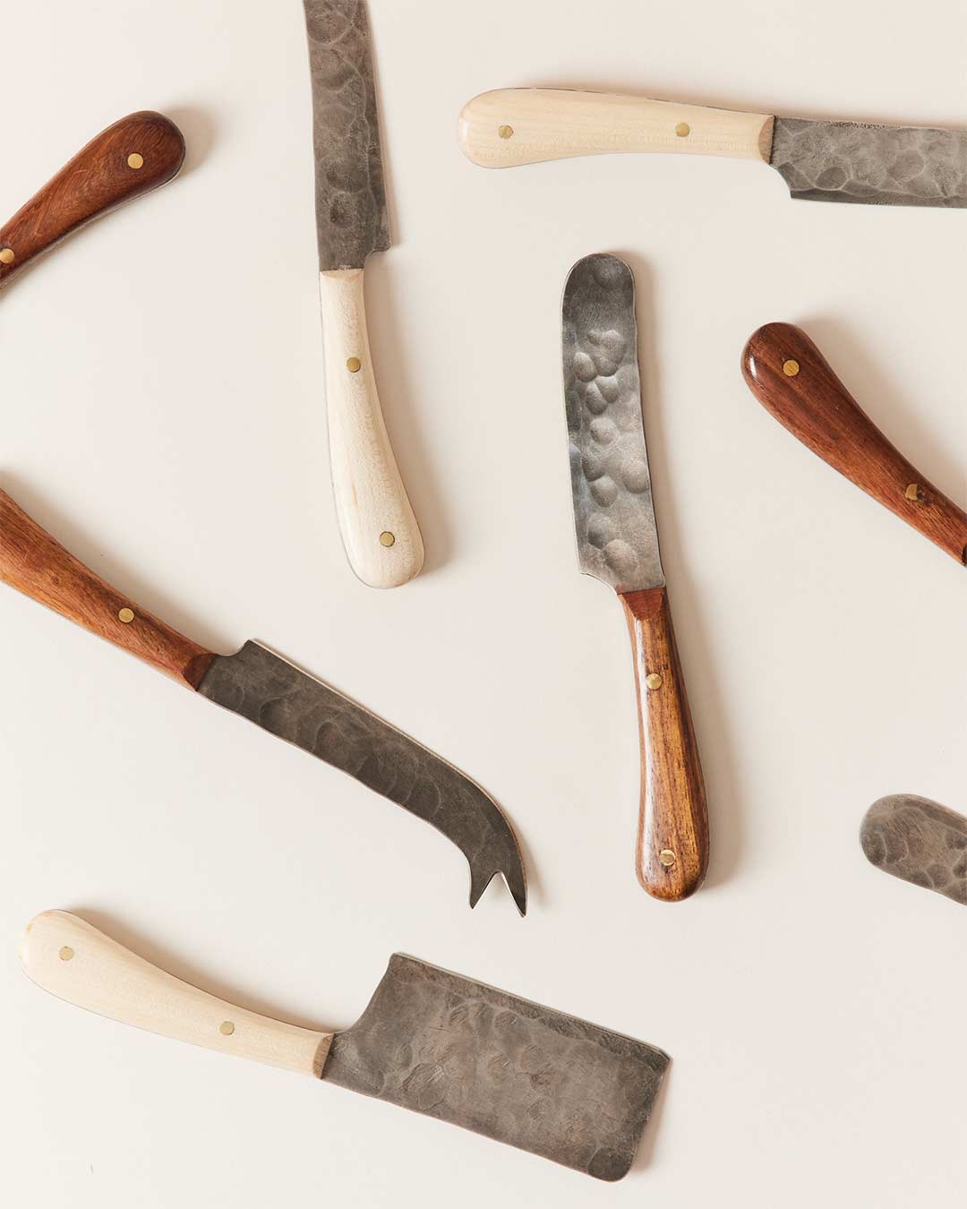 The Hand-Forged Cheese Knife Set | Stainless Steel & Hardwood by Farmhouse Pottery