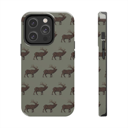 The High Country Elk pattern design for Phone Case by Kempain-iPhone 14 Pro-