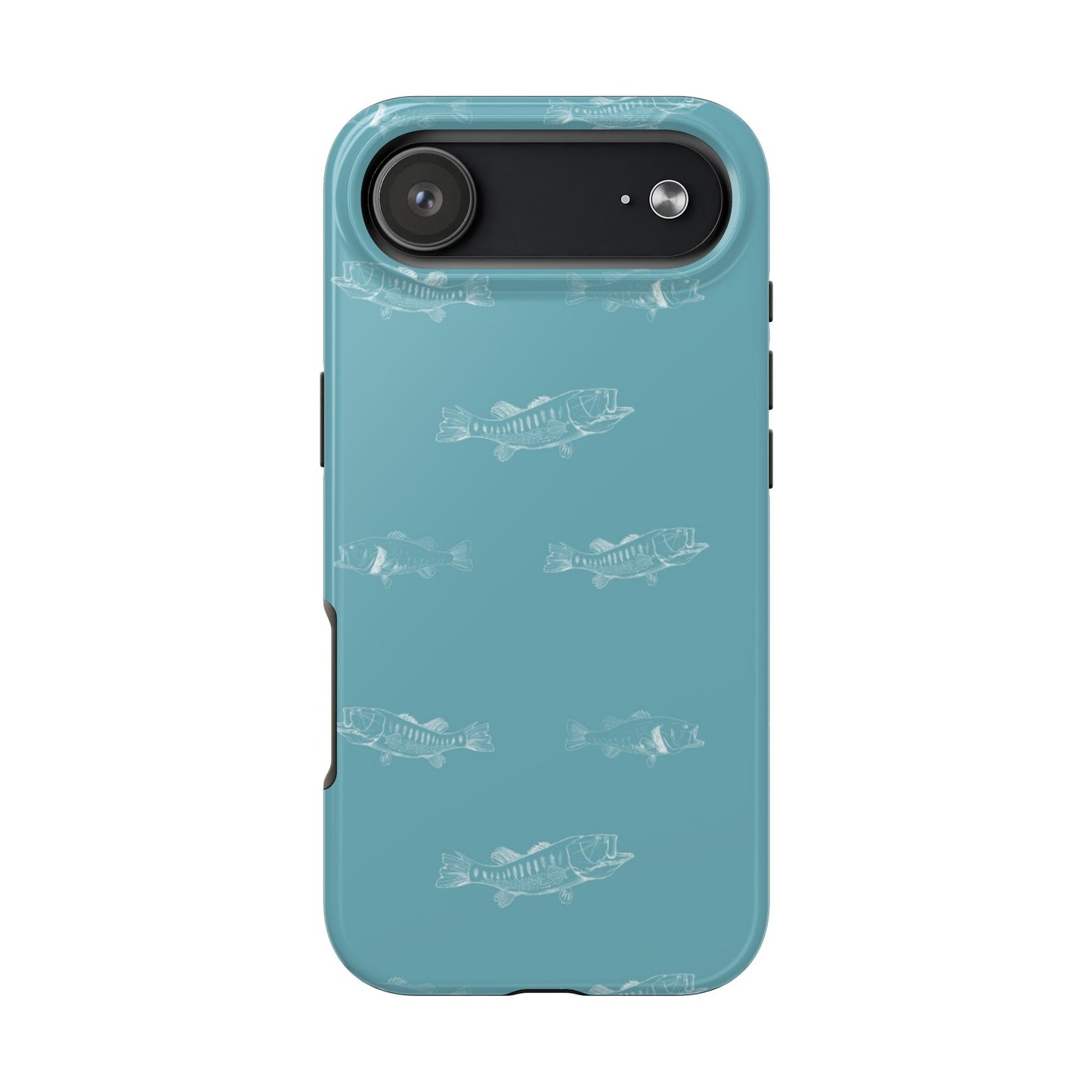 The Largemouth Pattern Phone Case featuring illustrated largemouth bass pattern by Kempain-iPhone 17 Air.