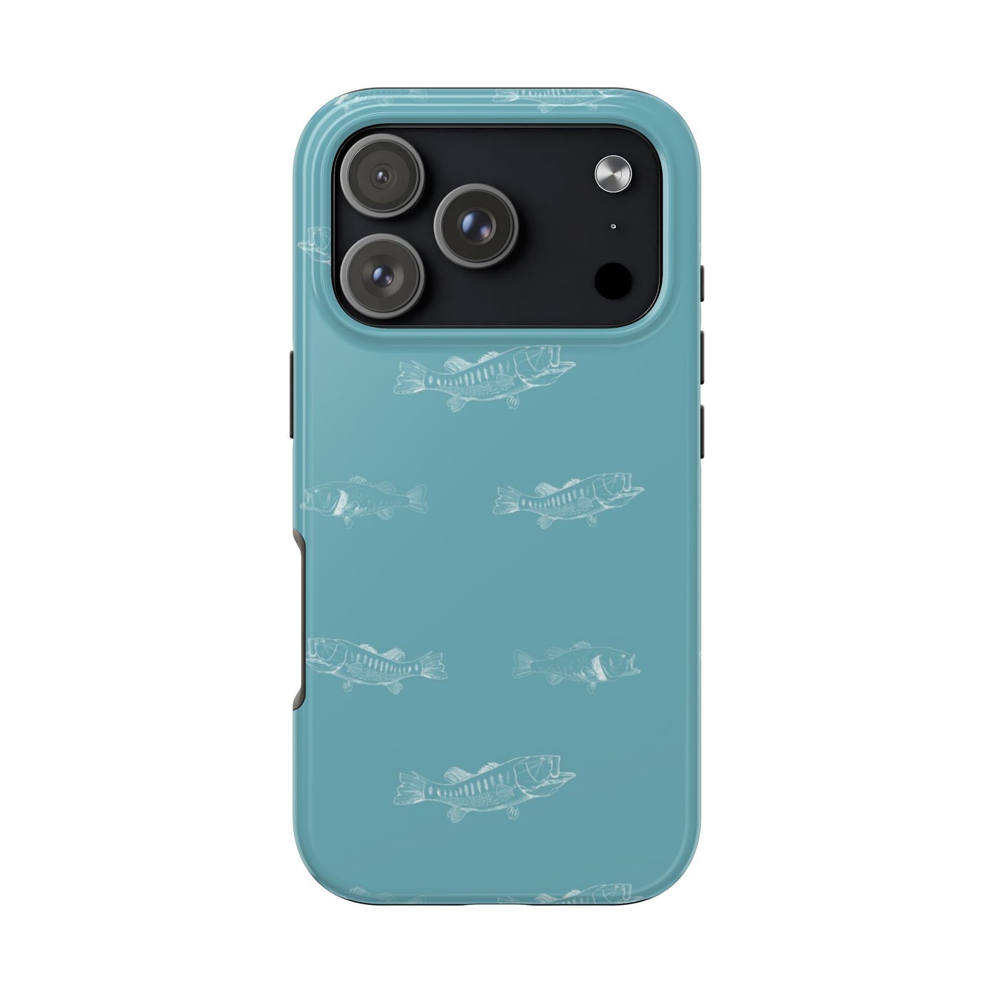 The Largemouth Pattern Phone Case featuring illustrated largemouth bass pattern by Kempain-iPhone 17 Pro.