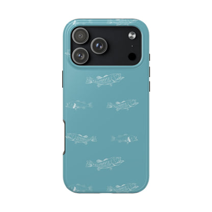 The Largemouth Pattern Phone Case featuring illustrated largemouth bass pattern by Kempain-iPhone 17 Pro Max.