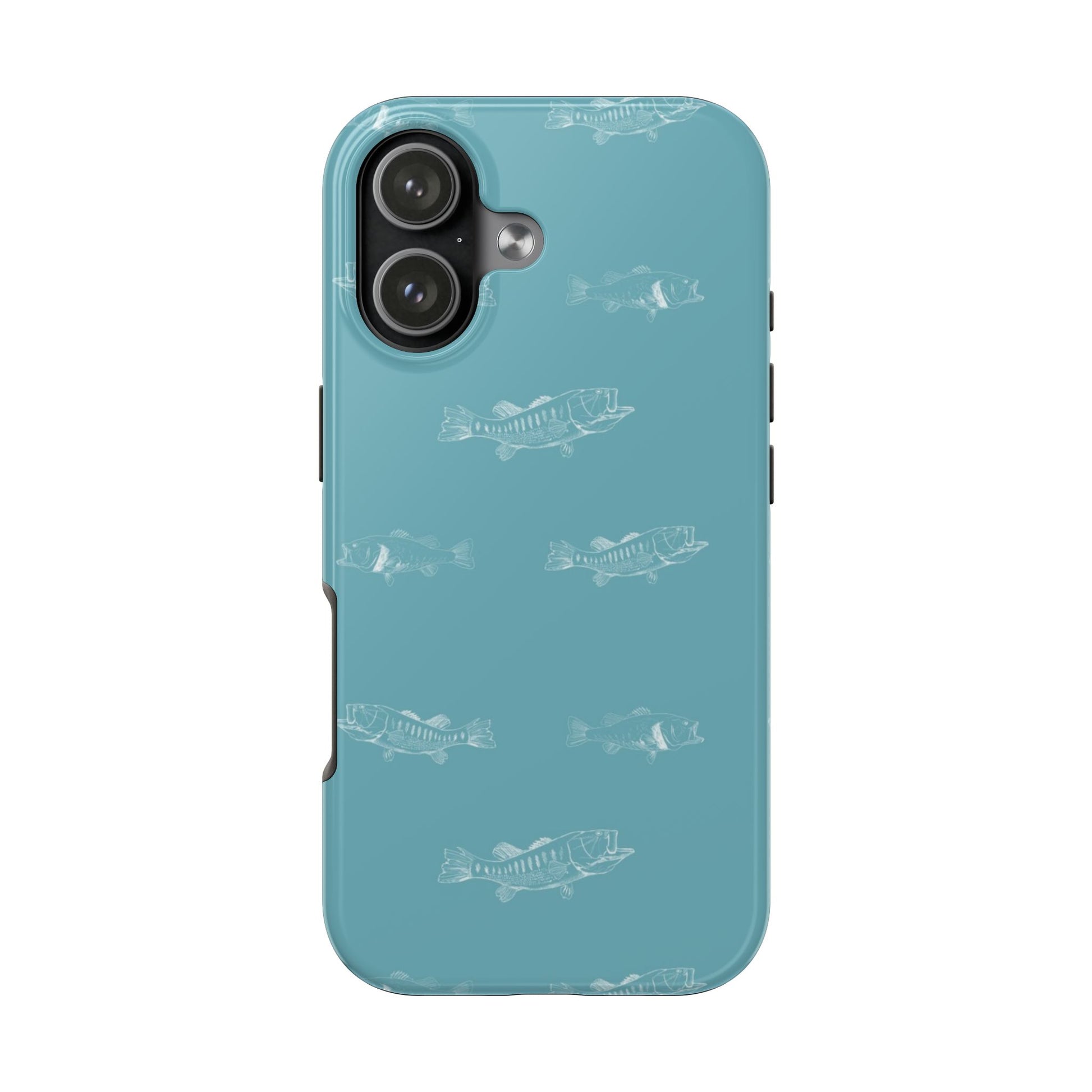 The Largemouth Pattern Phone Case featuring illustrated largemouth bass pattern by Kempain-iPhone 17.