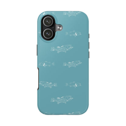 The Largemouth Pattern Phone Case featuring illustrated largemouth bass pattern by Kempain-iPhone 17.