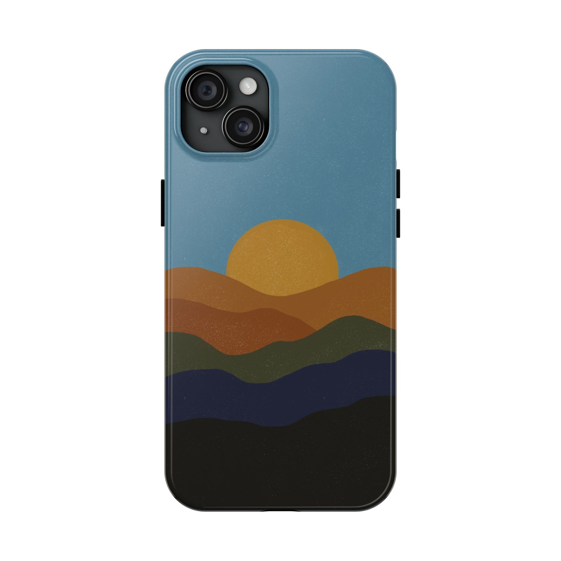 The Mountain Sunset Phone Case for iPhone 15 Plus by Kempain