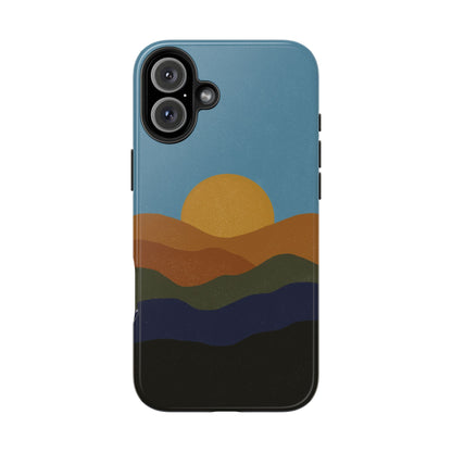The Mountain Sunset Phone Case for iPhone 16 Plus by Kempain