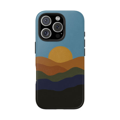 The Mountain Sunset Phone Case for iPhone 16 Pro by Kempain