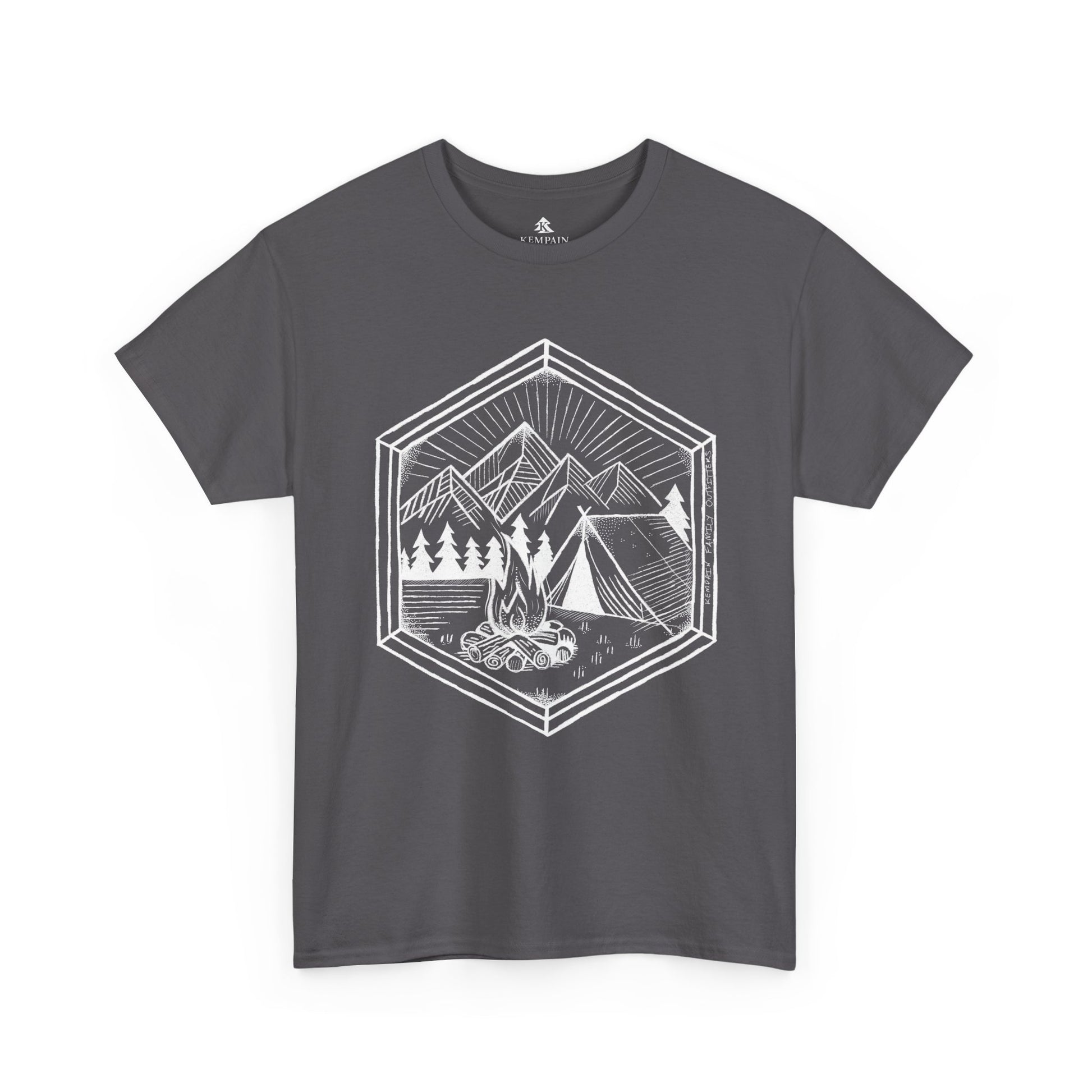 The Nature’s Refuge 100 percent cotton Unisex T-Shirt by Kempain, Charcoal, available in sizes Small through 5XL.
