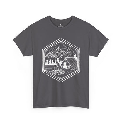 The Nature’s Refuge 100 percent cotton Unisex T-Shirt by Kempain, Charcoal, available in sizes Small through 5XL.