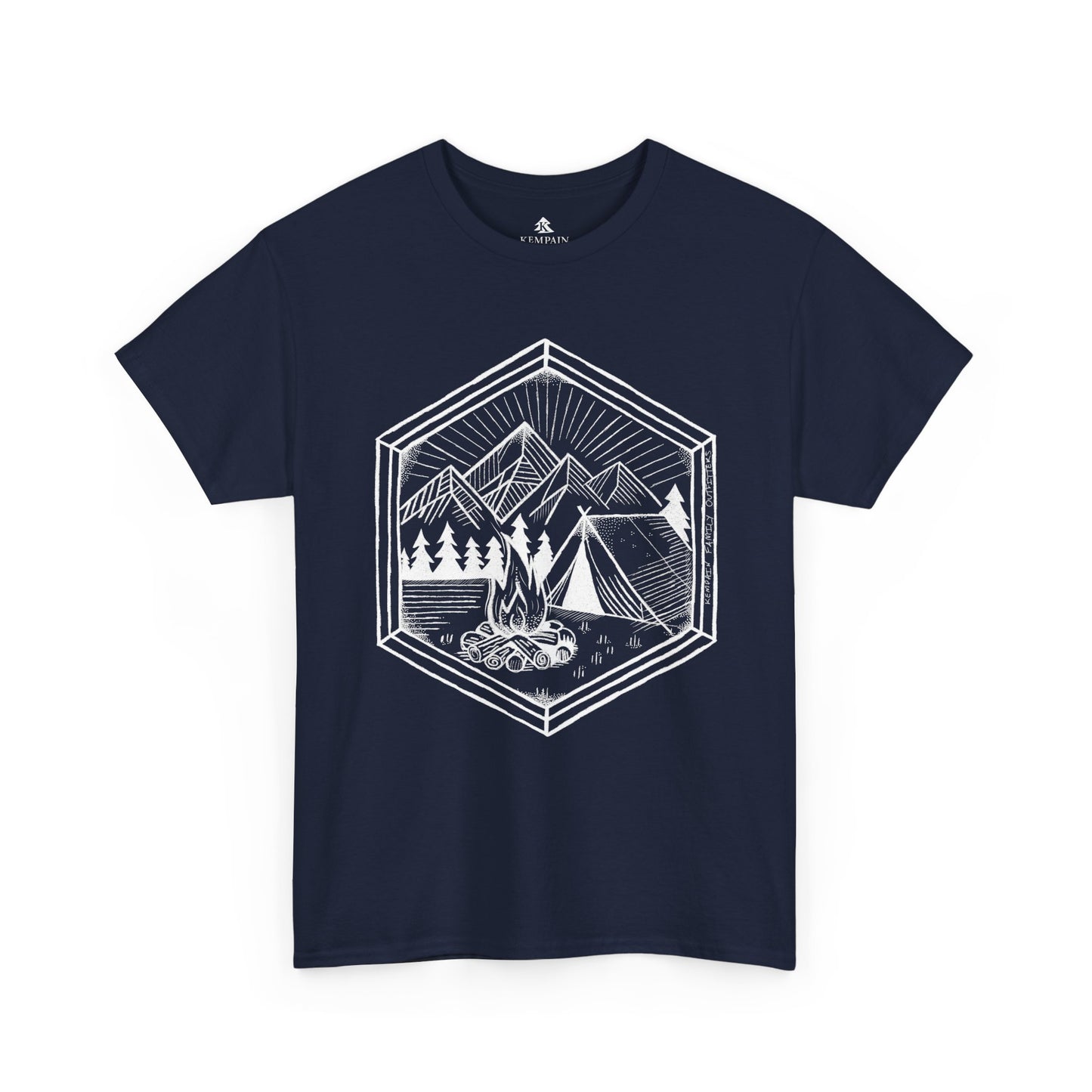 The Nature’s Refuge 100 percent cotton Unisex T-Shirt by Kempain, Navy, available in sizes Small through 5XL.