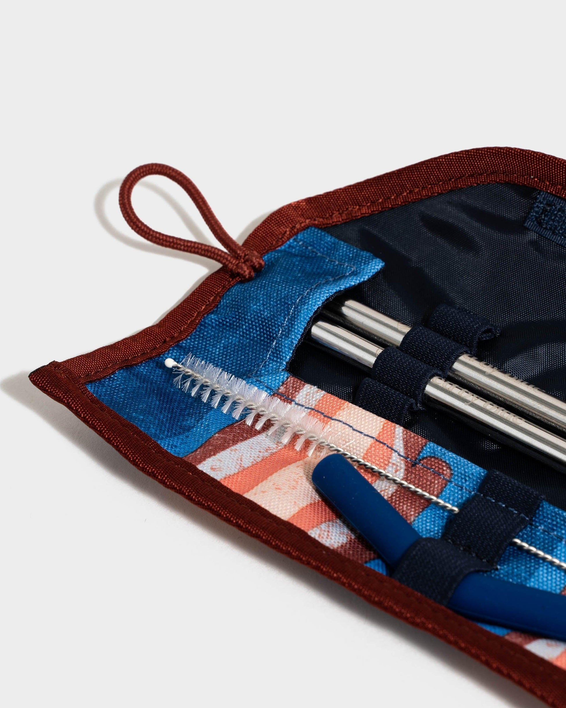 The Straw Kit in Pink from United By Blue displayed open on a white background.