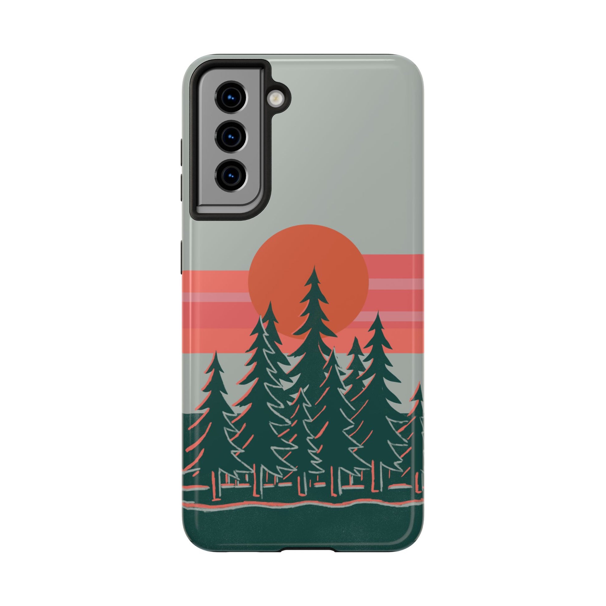 The Sunset Pines Phone Case for Samsung Galaxy S21 by Kempain