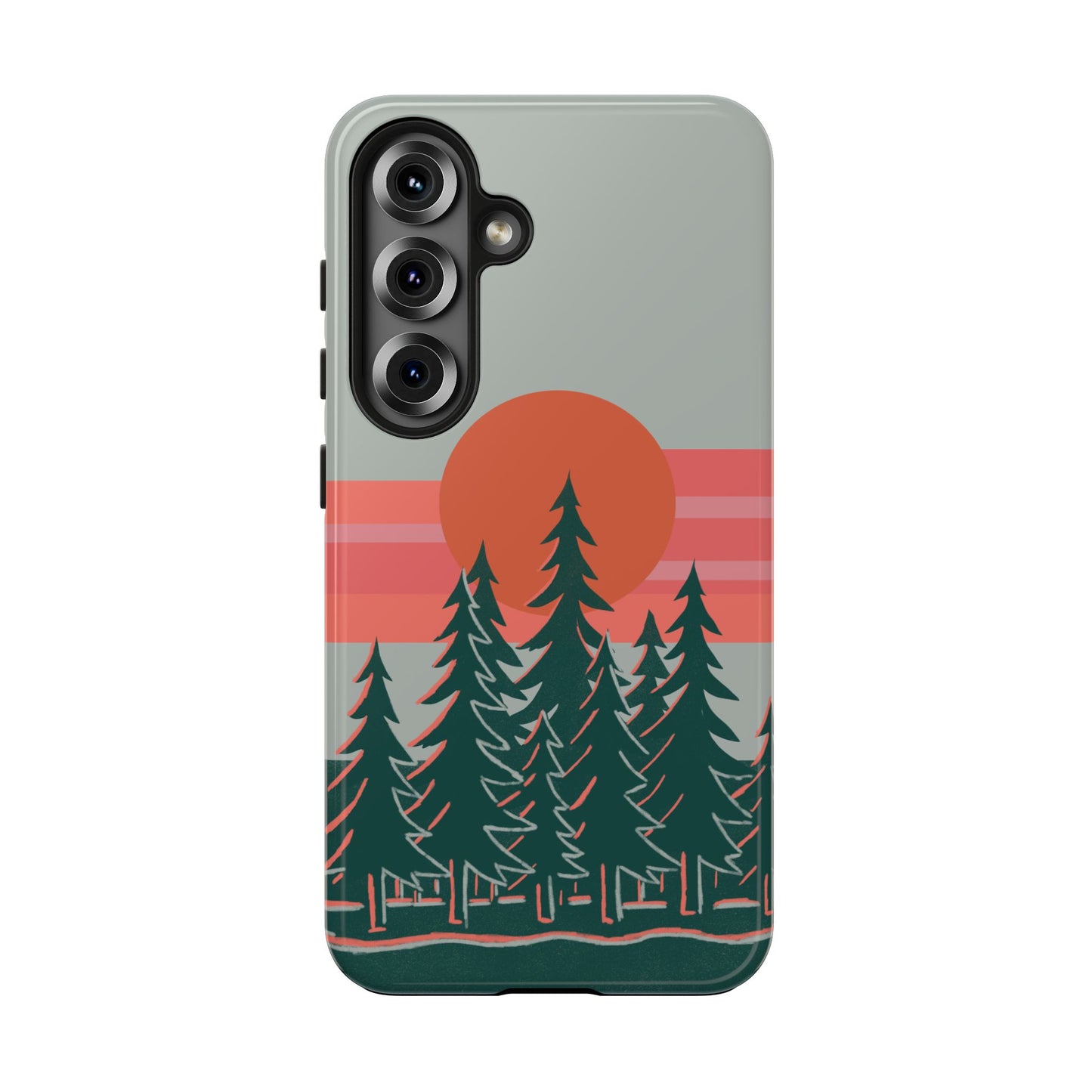 The Sunset Pines Phone Case for Samsung Galaxy S25 by Kempain