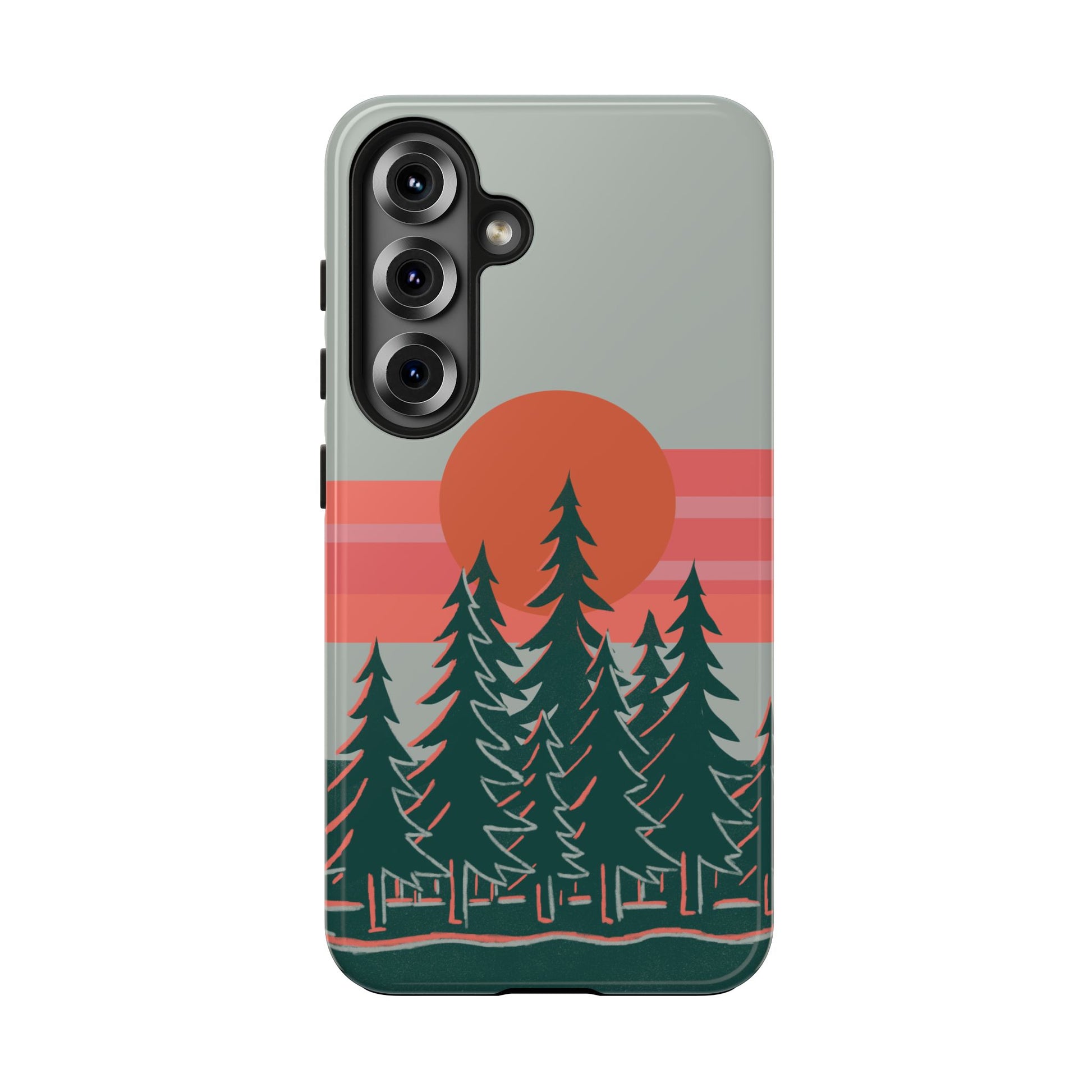 The Sunset Pines Phone Case for Samsung Galaxy S25 by Kempain