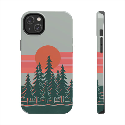 The Sunset Pines Phone Case for iPhone 14 Plus by Kempain