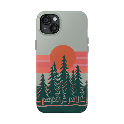 The Sunset Pines Phone Case for iPhone 15 Plus by Kempain