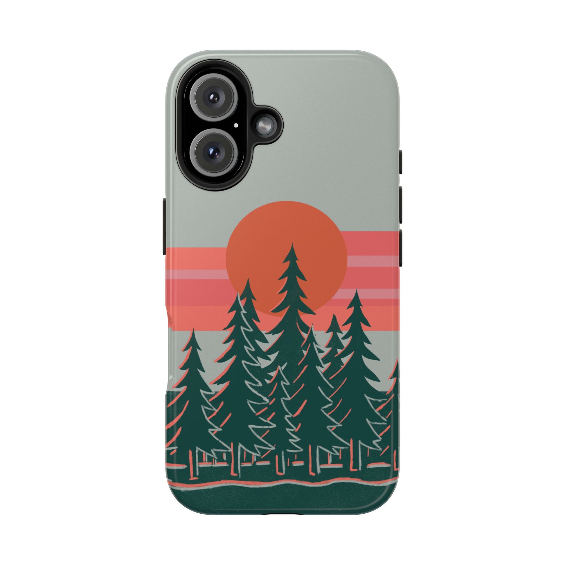 The Sunset Pines Phone Case for iPhone 16 by Kempain