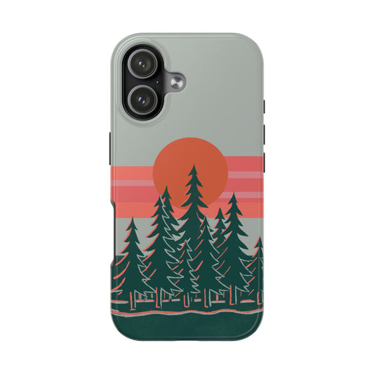 The Sunset Pines Phone Case for iPhone 17 by Kempain