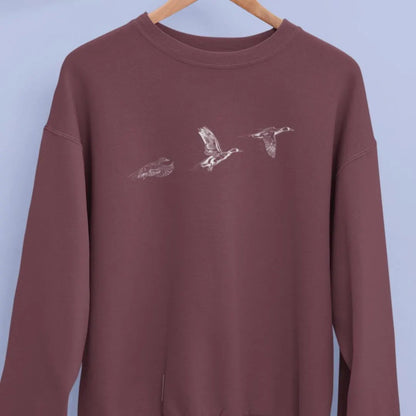 Adult Three Flying Ducks Crewneck | Unisex Fit