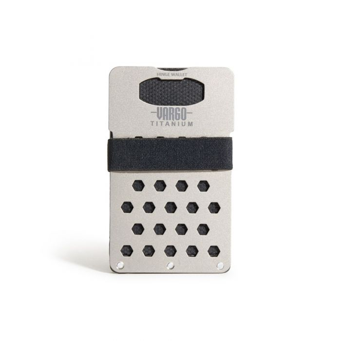 Back Open View of the Titanium Minimalist EDC Hinge Wallet from VARGO sold by Kempain Family Outfitters.
