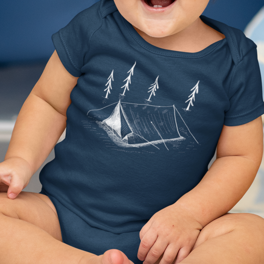 Baby Tent in the Woods Bodysuit