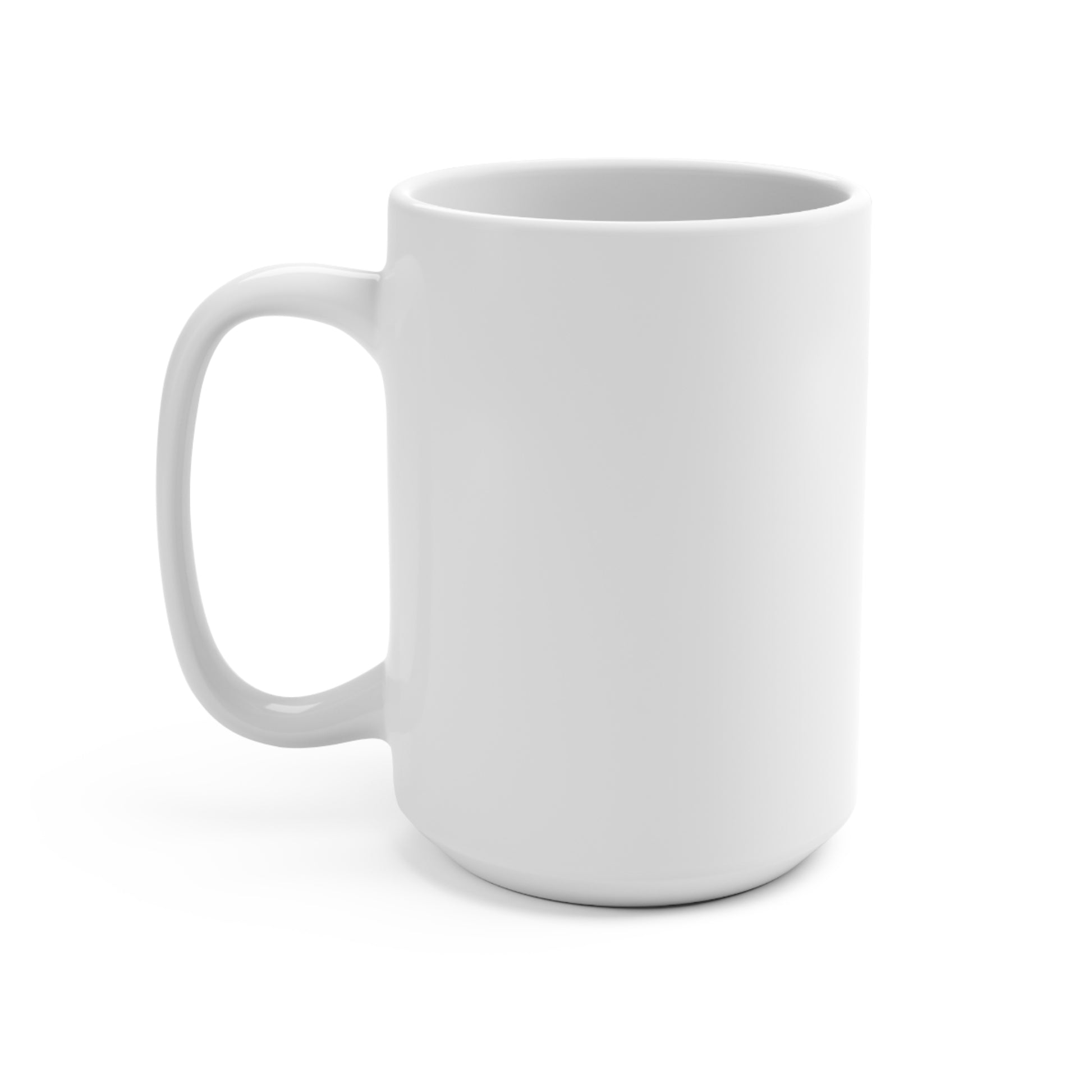 Alternate blank side view showing mug detail for this snowboarding and ski mug.