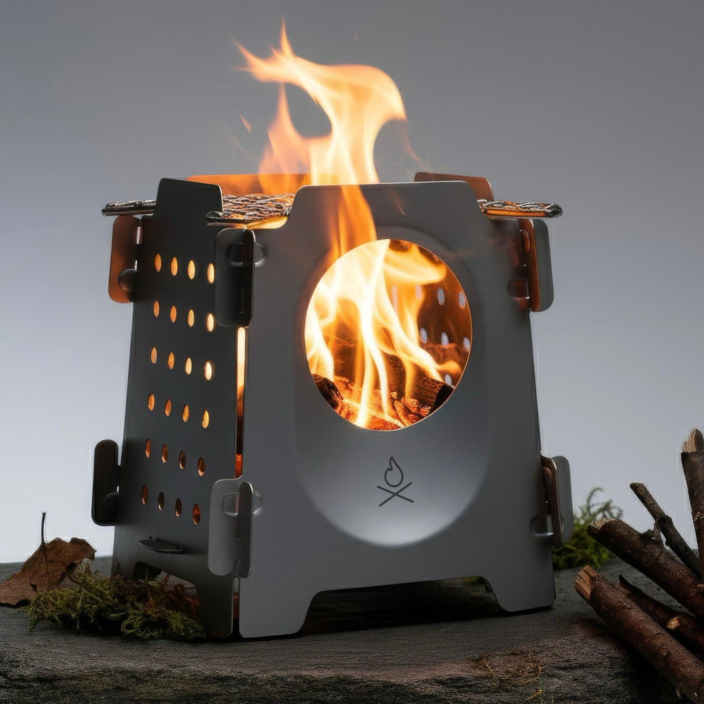 The Stöker Stove by Überleben in bead blast.