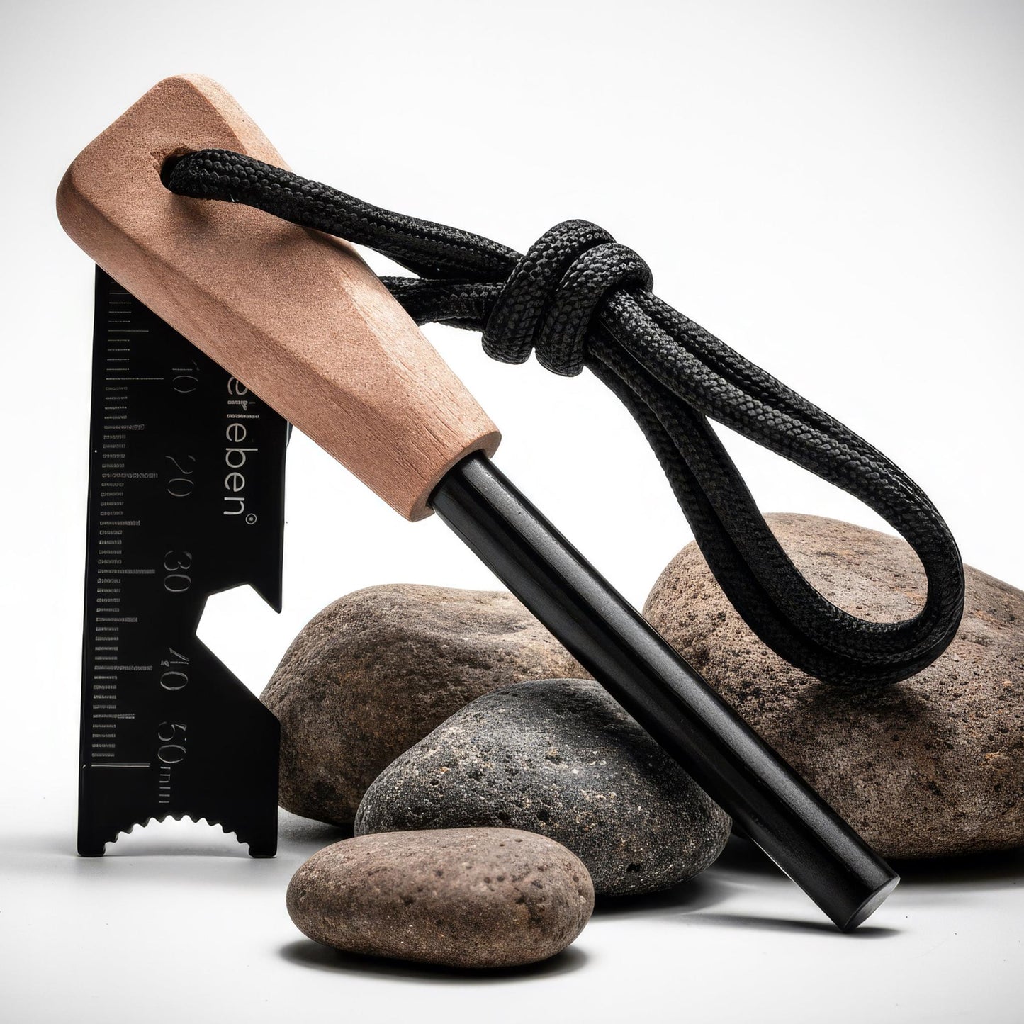 A Handcrafted Hardwood Ferro Rod from Überleben.
