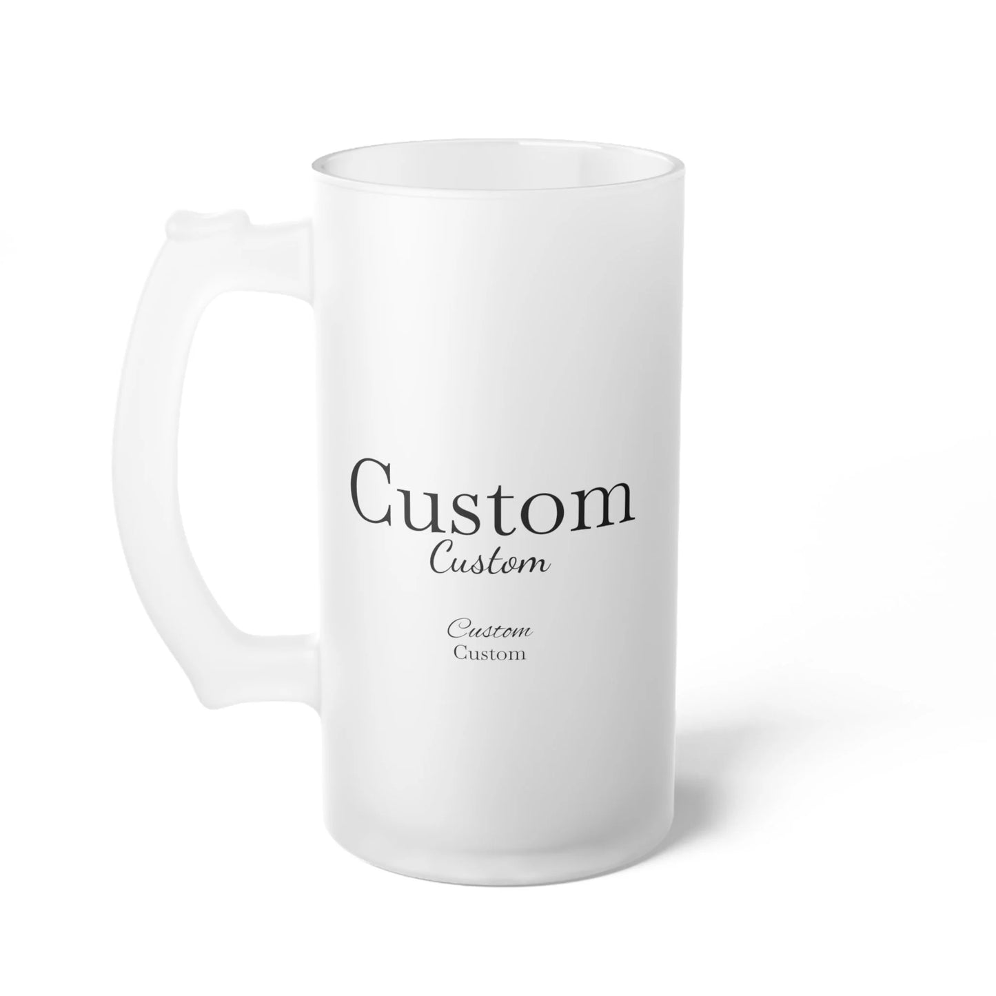 Personalized Frosted Glass Beer Mug, Groomsman and Best Man gift