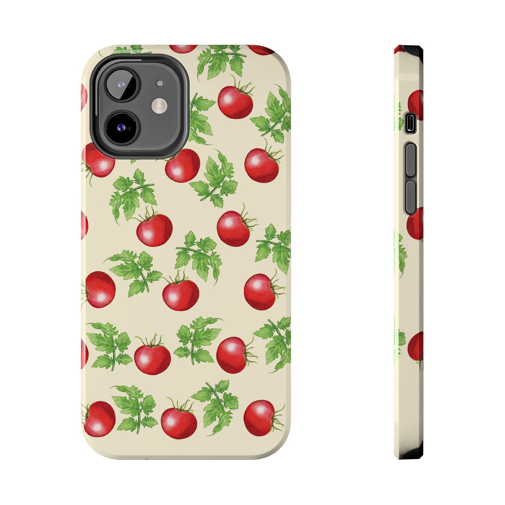 Garden Tomato Pattern iPhone 12 case by Kempain Family Outfitters.