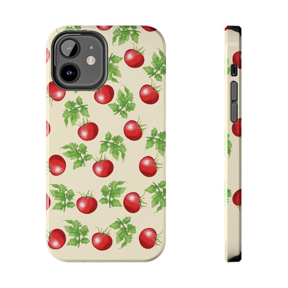 Garden Tomato Pattern iPhone 12 case by Kempain Family Outfitters.