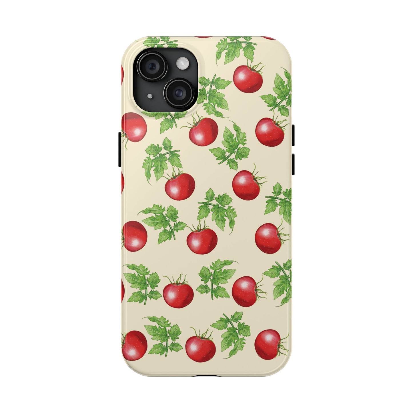 Garden Tomato Pattern iPhone 15 Plus case by Kempain Family Outfitters.