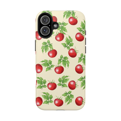 Garden Tomato Pattern iPhone 16 Plus case by Kempain Family Outfitters.