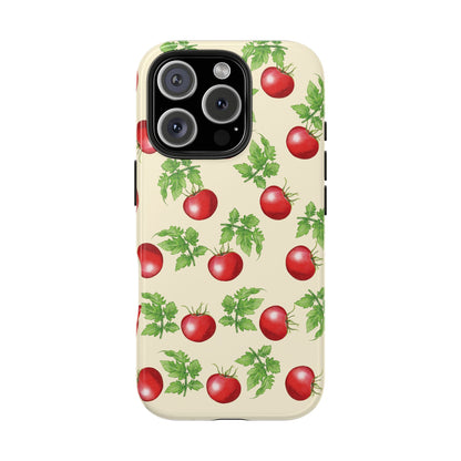 Garden Tomato Pattern iPhone 16 Pro case by Kempain Family Outfitters.