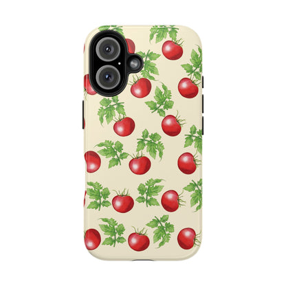 Garden Tomato Pattern iPhone 16 case by Kempain Family Outfitters.