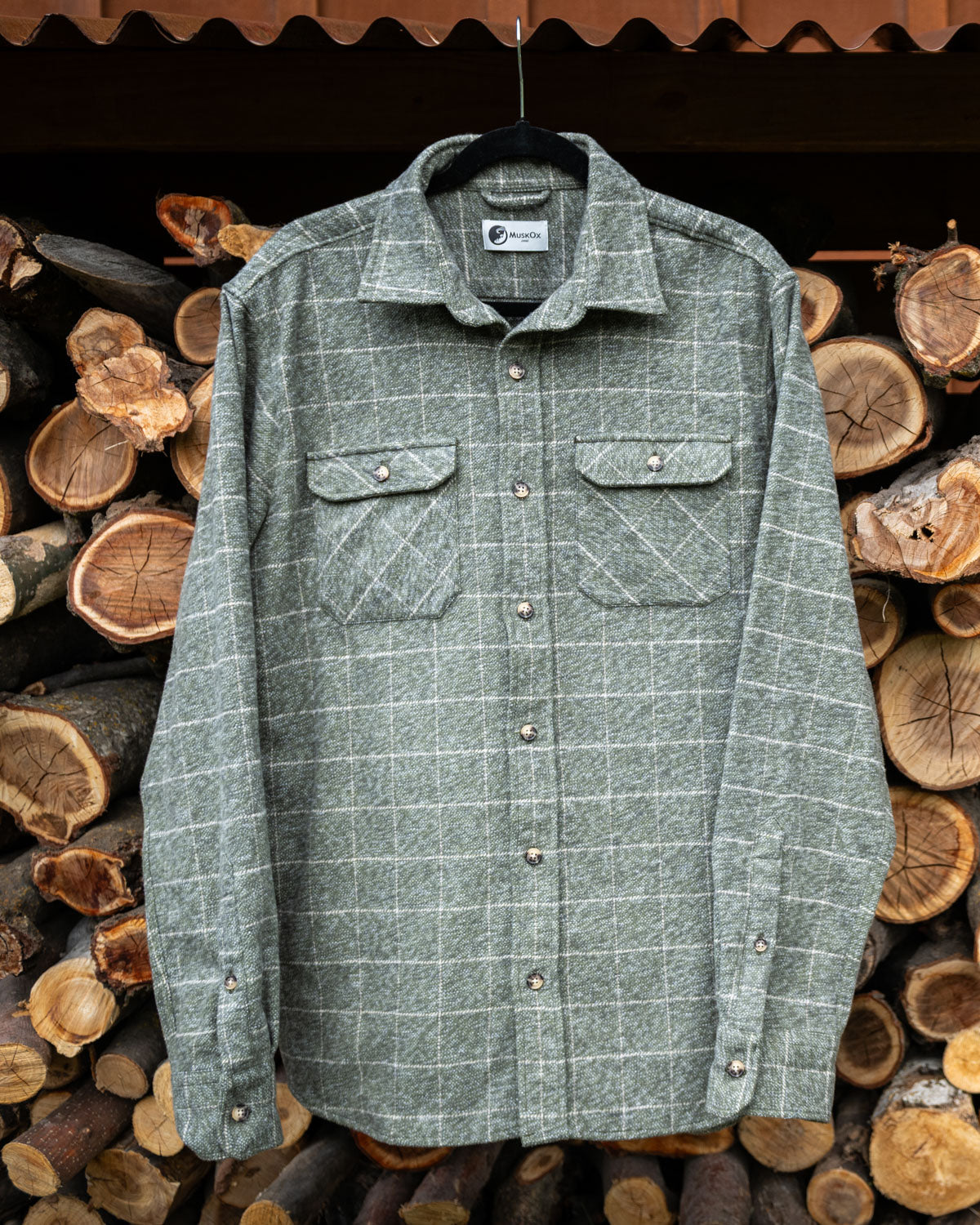 MuskOx Grand Flannel | 8.9oz Heavyweight | Moss Green