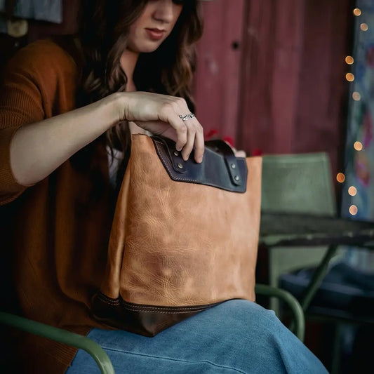 The Naomi Heritage Tote | Saddle Tan