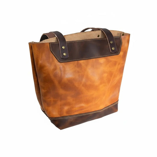 The Naomi Heritage Tote | Saddle Tan