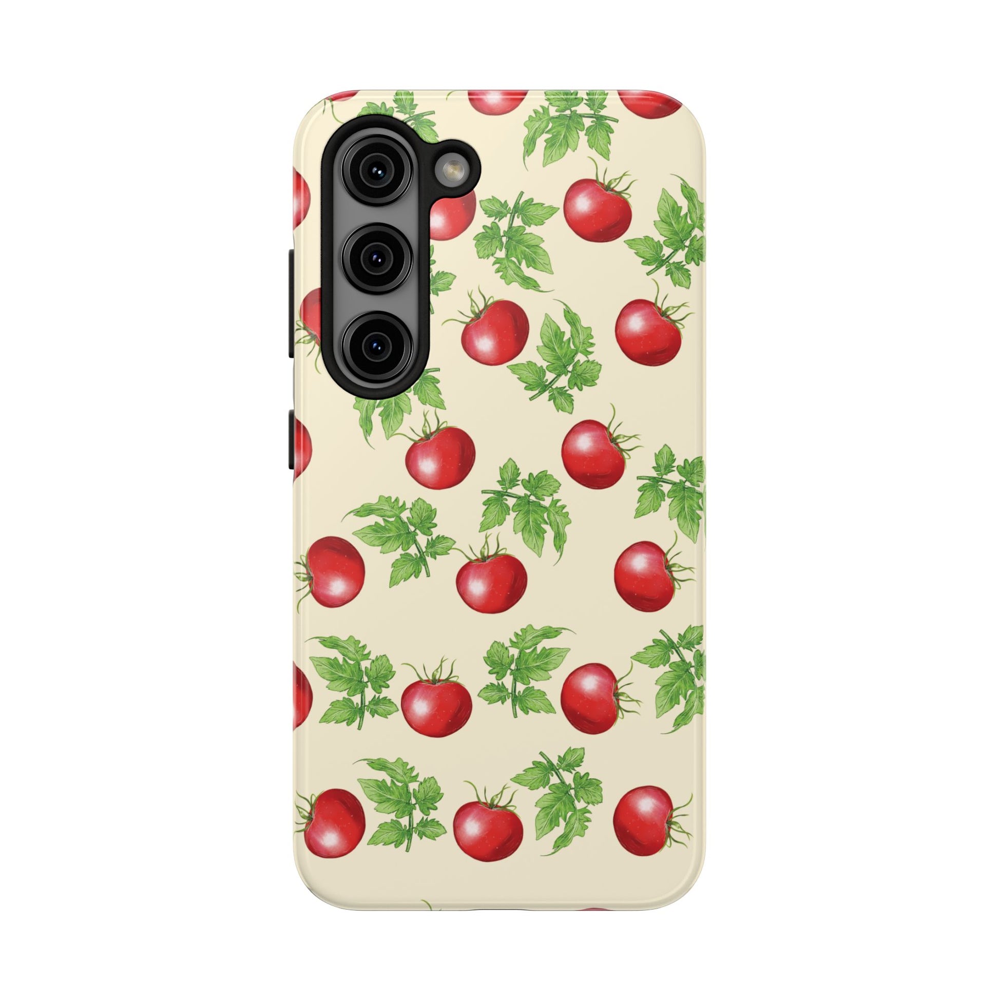 Garden Tomato Pattern Samsung Galaxy S23 case by Kempain Family Outfitters.